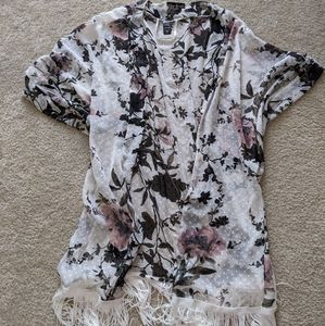Fringe Floral Kimono